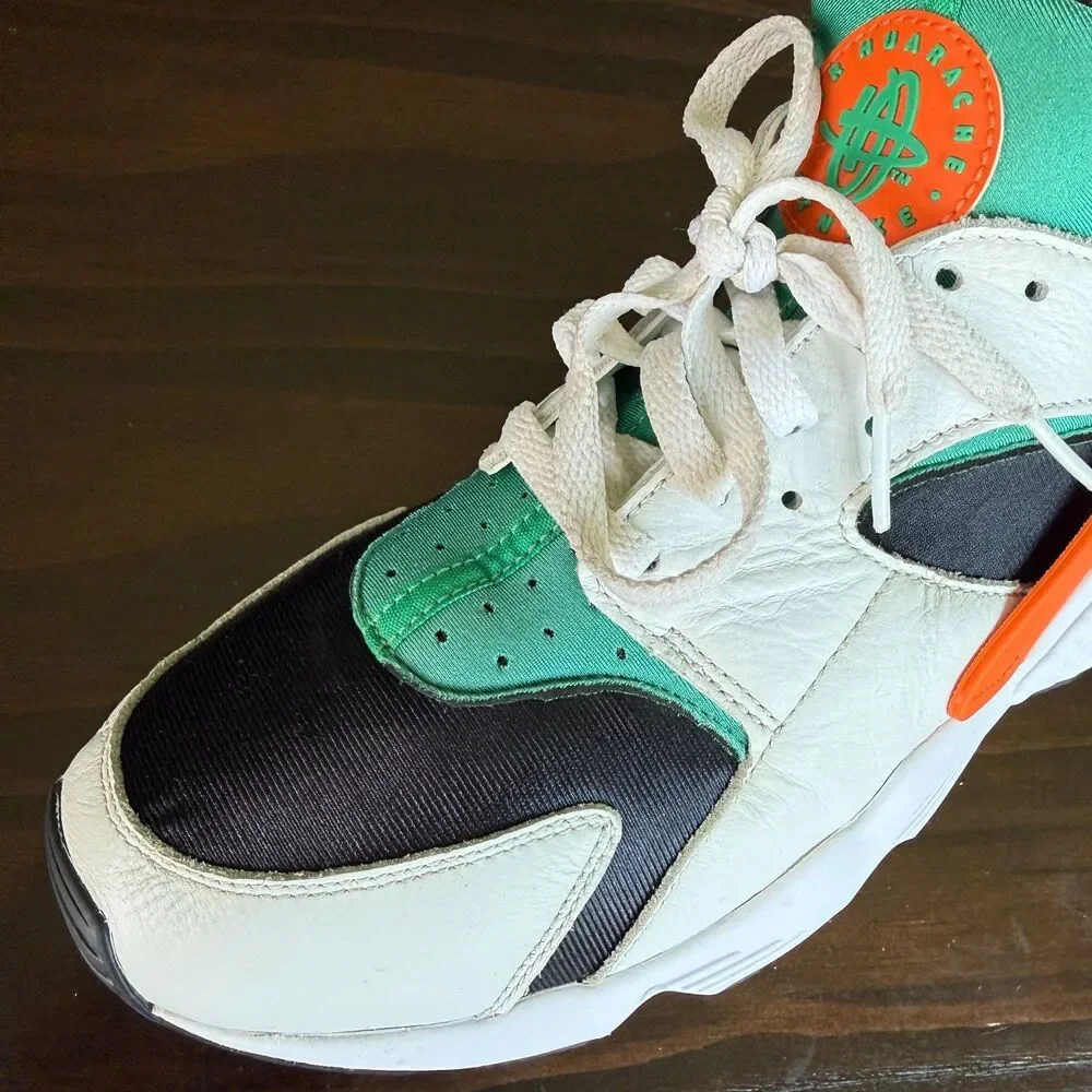 Nike Air Huarache Miami Hurricanes Men’s Size 11.5 New DD1068-111 - Picture 10 of 12
